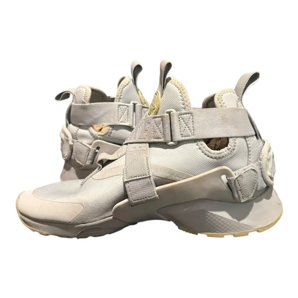 Nike Air Huarache City Shoes Kids Size 7 Y Gray White Sneakers AH6787-001